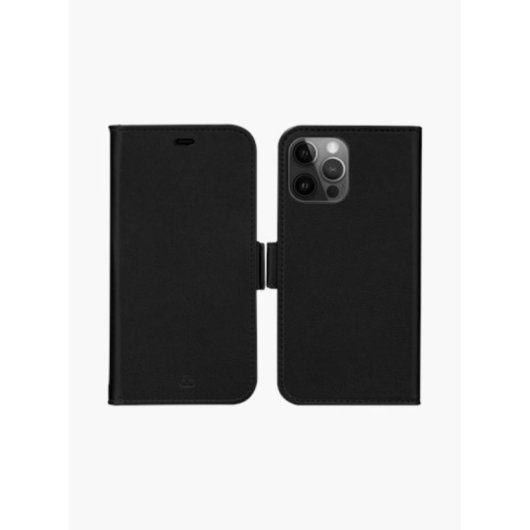 Funda para móvil dbramante1928 Stockholm cartera piel vegana negra para iPhone 12/12 Pro