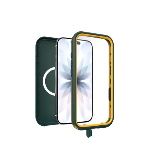 Funda para móvil OtterBox Fre MagSafe Cover plástico verde resistente al agua para iPhone 17