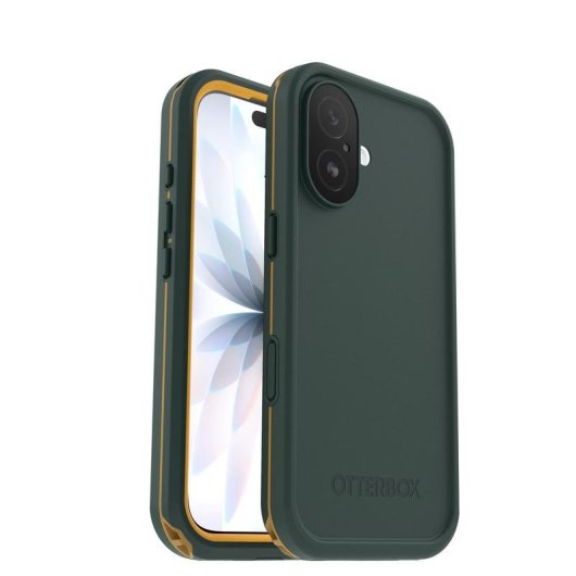 Funda para móvil OtterBox Fre MagSafe Cover plástico verde resistente al agua para iPhone 17