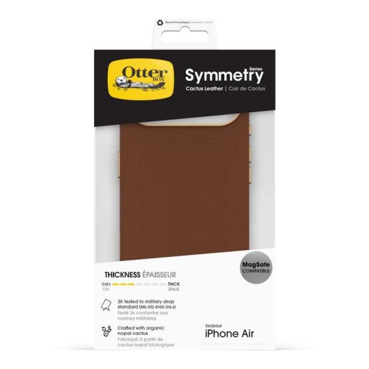 Funda para móvil OtterBox Symmetry Cactus Leather Cover Marrone per iPhone 17 Air