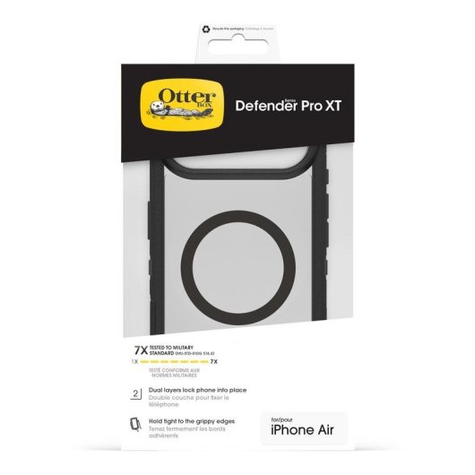 Funda para móvil OtterBox Defender Pro XT Cover Policarbonato Negro Transparente para iPhone 17 Air