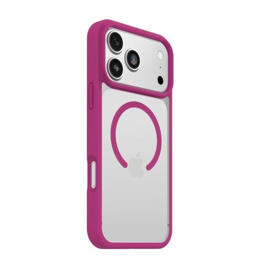 Funda para móvil OtterBox React MagSafe Cover plástico rosa transparente para iPhone 17 Pro Max