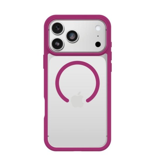 Funda para móvil OtterBox React MagSafe Cover plástico rosa transparente para iPhone 17 Pro Max