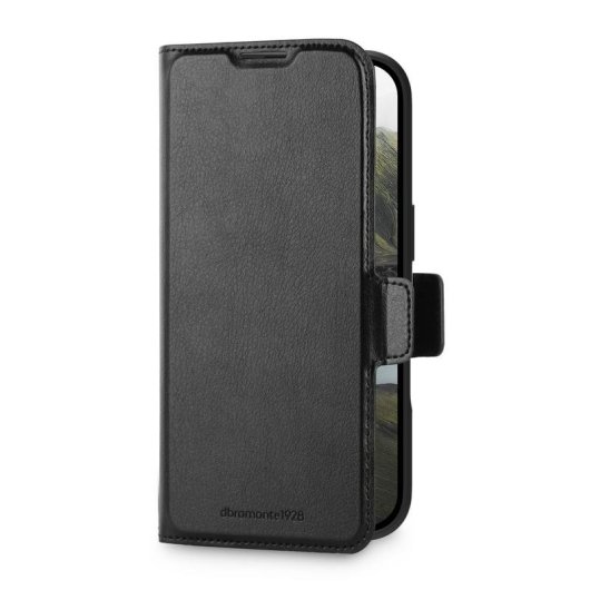 Funda para móvil dbramante1928 Oslo Pro MS Libro Piel sintética Negra para iPhone 17