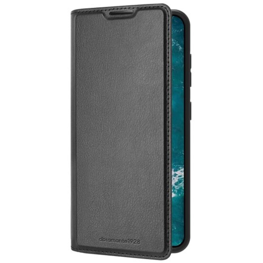 Funda pour mobile DBRAMANTE1928 Oslo Folio cuir synthétique noir pour Galaxy A55 5G