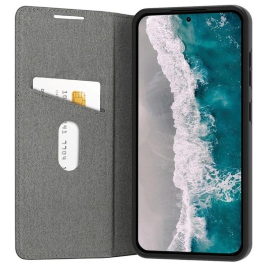 Funda pour mobile DBRAMANTE1928 Oslo Folio cuir synthétique noir pour Galaxy A55 5G