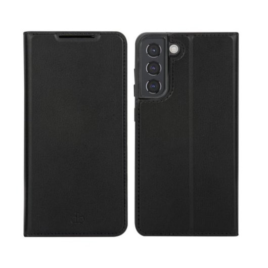 Funda pour mobile dbramante1928 Oslo Folio cuir vegan noir pour Galaxy S22+