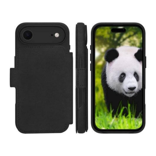 Funda para móvil dbramante1928 Lynge MS Folio cuero negro con cierre magnético para iPhone 17 Air