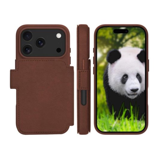 Funda para móvil dbramante1928 Lynge MS Folio pelle bronzata per iPhone 17 Pro