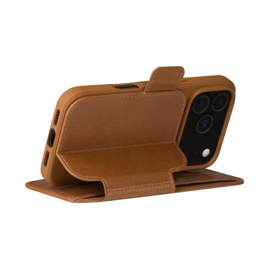 Custodia per cellulare dbramante1928 Copenhagen pelle bronzo portafoglio per iPhone 17 Pro