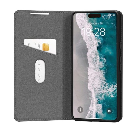 Funda para móvil dbramante1928 Oslo Folio Negra con cierre magnético para iPhone 17e/16e/15/14/13