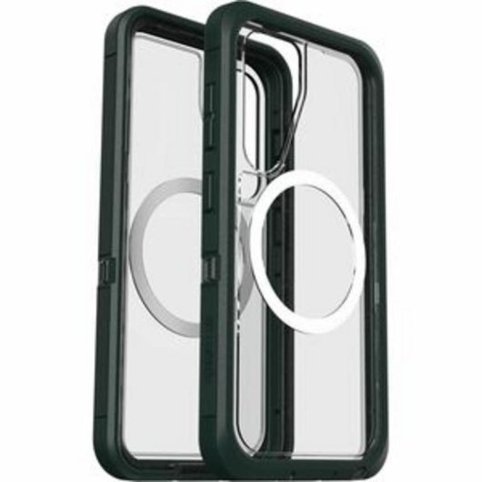 Funda para móvil OtterBox Defender XT Cover plástico verde transparente con imanes para Galaxy S25