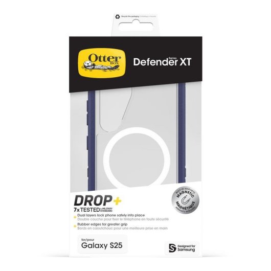 Funda para móvil OtterBox Defender XT Cover plástico púrpura transparente para Galaxy S25