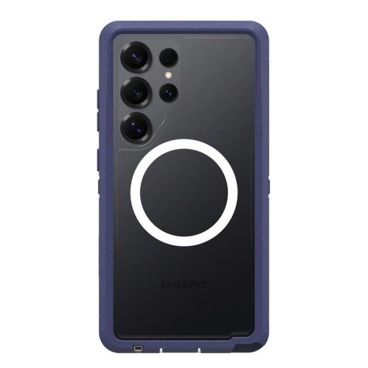 Funda para móvil OtterBox Defender XT Cover plástico púrpura transparente con imanes para Galaxy S25 Ultra