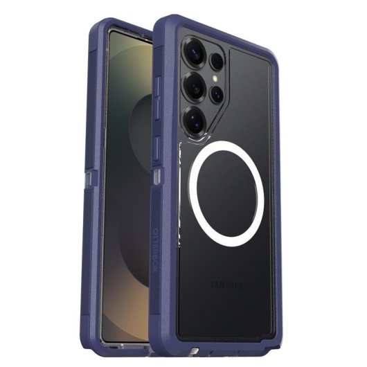 Funda para móvil OtterBox Defender XT Cover plástico púrpura transparente con imanes para Galaxy S25 Ultra