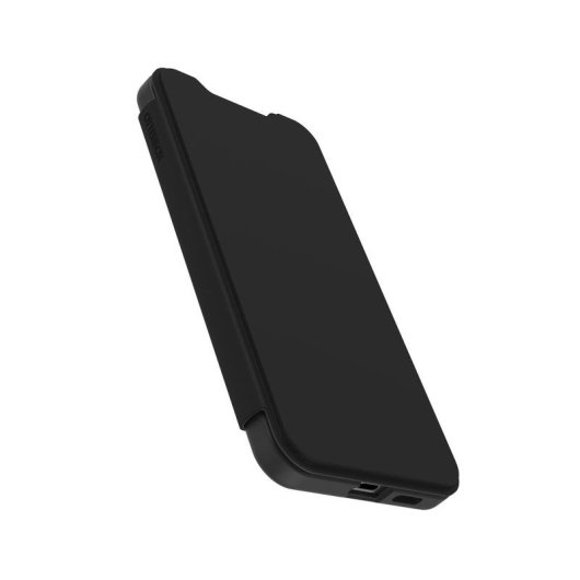 Coque fine pour mobile OtterBox React Folio Noir Transparent Plastique recyclé écologique pour Galaxy S25+ avec fermeture magnétique