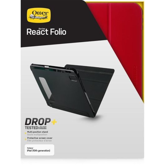 Funda OtterBox React Folio para Apple iPad (A16/10.ª gen), Roja