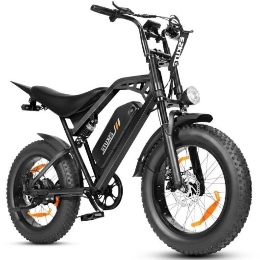 Mota Elétrica Eskute V202 250W 48V 20.8Ah 20x4 Freios Mecânicos Preto