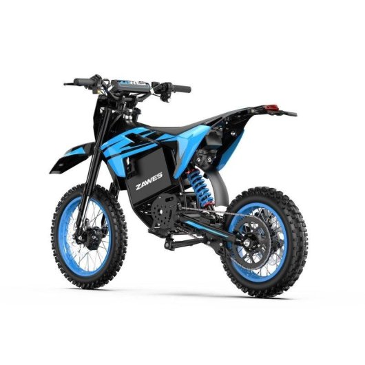Moto Elétrica Zawes S3 2000W 60V 23.4Ah Freios Hidráulicos Preto-Azul