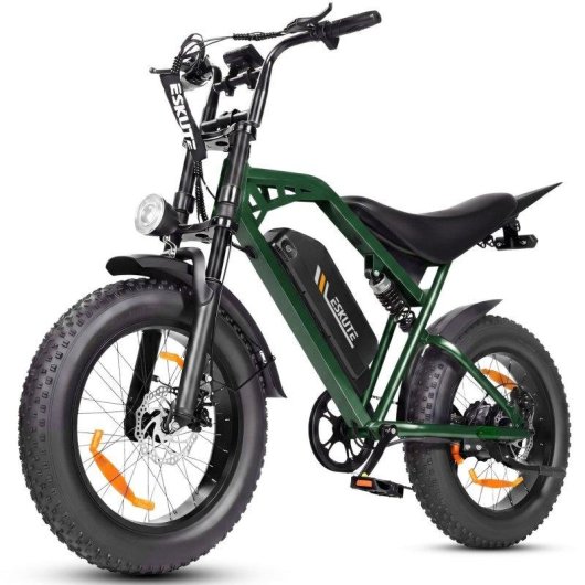Mota Elétrica Eskute V202 250W 48V 20.8Ah 20x4 Freios Mecânicos Verde