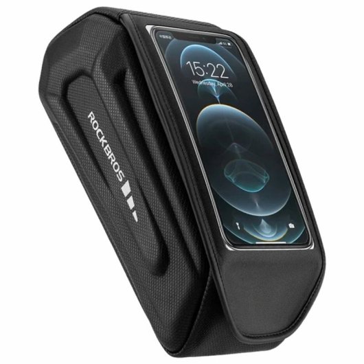 Bolsa Para Bicicleta Rockbros Con Cuadro Impermeable Y Funda Para Teléfono - Negro