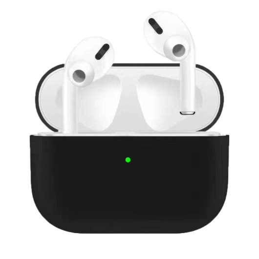Funda De Silicona Ultradelgada Para Estuche De Carga Para Apple Airpods Pro - Negro
