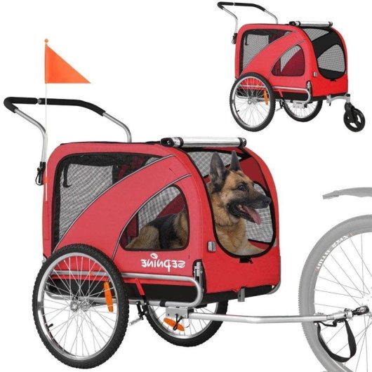 Remorque pour animaux Sepnine 10202b 40kg pliable - Rouge
