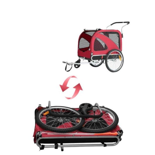 Remorque pour animaux Sepnine 10202b 40kg pliable - Rouge