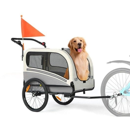 Carrosse pour animaux Sepnine 10202ns, Max 50kg, Manche 6 niveaux, Gris foncé