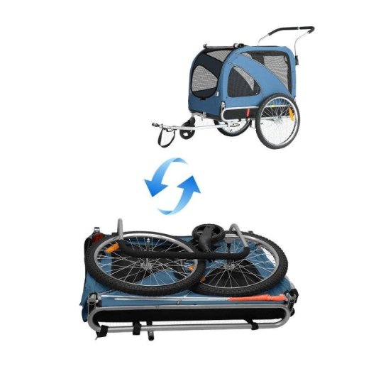 Remorque pour Animaux Sepnine 10202b 40kg Pliable - Bleu
