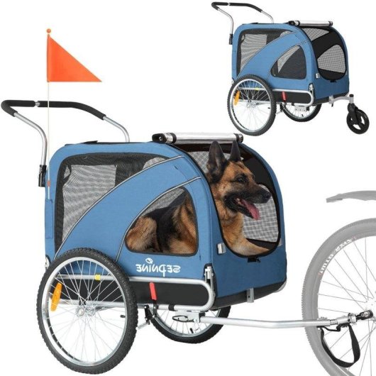 Remorque pour Animaux Sepnine 10202b 40kg Pliable - Bleu