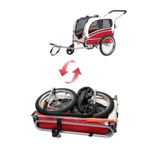 Remorque pour animaux Sepnine 20303b Pliante Imperméable 30kg - Rouge
