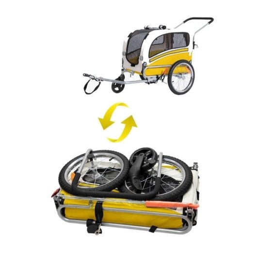 Remorque pour animaux Sepnine 20303b Pliable Imperméable 30kg Jaune