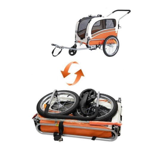 Remorque pour animaux Sepnine 20303b Pliante Imperméable 30kg Orange