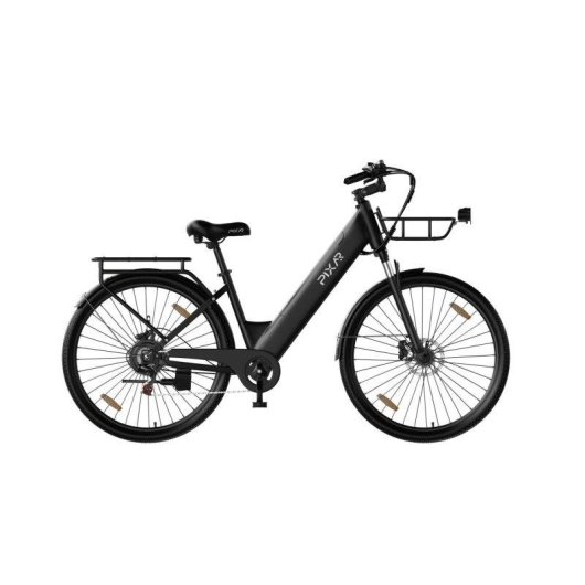 Bicicleta Eléctrica Pixar C1 Pro Motor 250W Batería 36V 18Ah Frenos Hidráulicos Negro