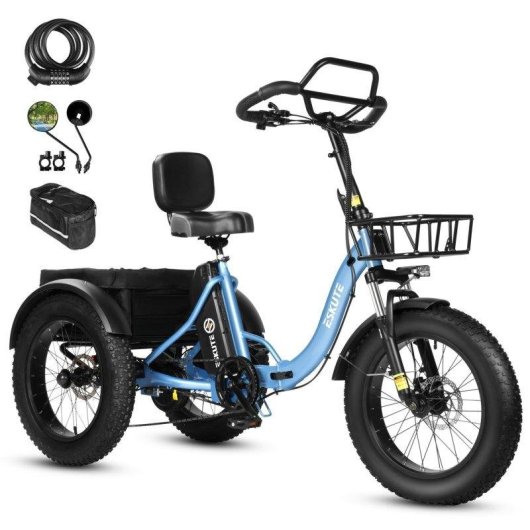 Vélo Électrique Eskute T302 Pro 250W 48V 20.8Ah 20 pouces Bleu