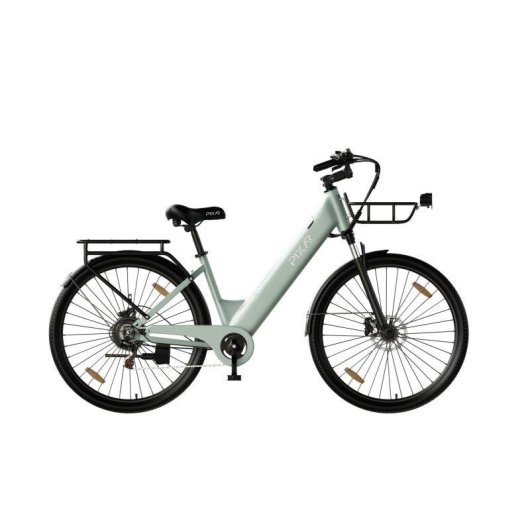 Bicicleta Eléctrica Pixar C1 Pro Motor 250W Batería 36V 18Ah Frenos Hidráulicos Verde