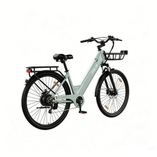 Bicicleta Eléctrica Pixar C1 Pro Motor 250W Batería 36V 18Ah Frenos Hidráulicos Verde