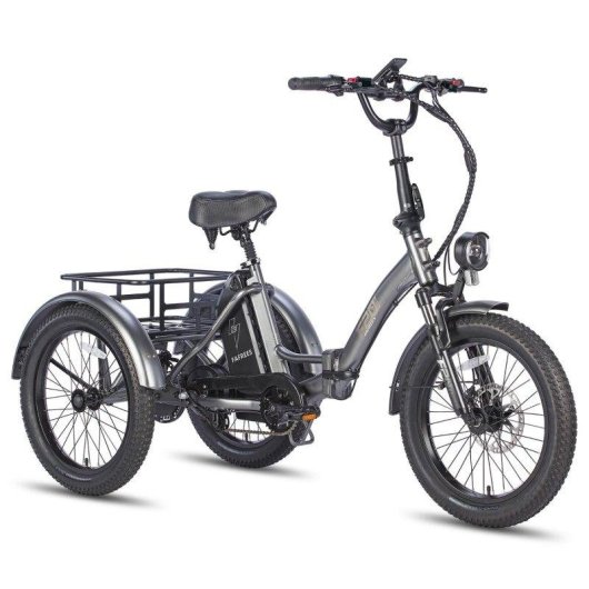 Bicicleta Elétrica Fafrees F20 Mate 250W 48V20ah 20" Freios a Disco Hidráulicos Cinzento Chumbo