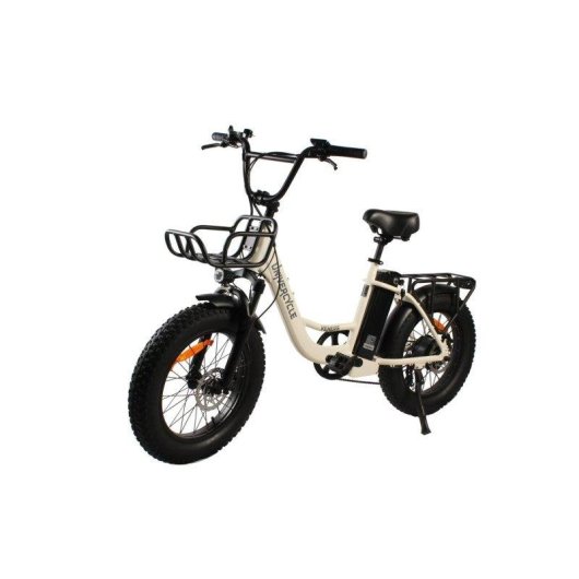 Bicicleta Eléctrica Univercycle B5 250W 48V 13Ah 20" Neumáticos Anchos Frenos Disco Hidráulico Blanco