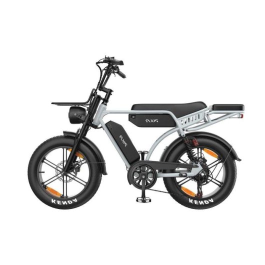 Bicicleta Elétrica Pixar M9 - Motor 250W Bateria 48V 35Ah Freios Hidráulicos Cinzento