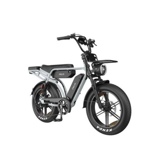 Bicicleta Elétrica Pixar M9 - Motor 250W Bateria 48V 35Ah Freios Hidráulicos Cinzento