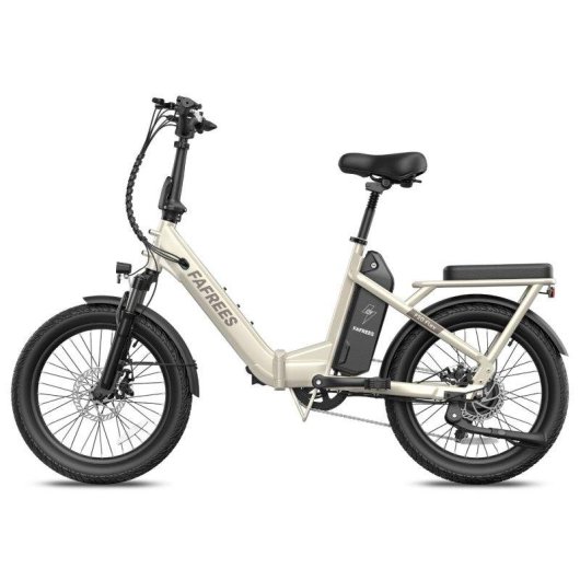 Bicicleta Elétrica Dobrável Fafrees F20 Flex - Motor 250W Bateria 36V25Ah Bege