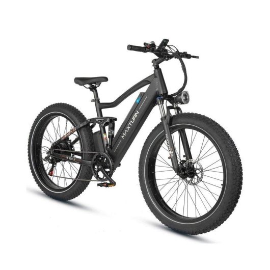 Bicicleta Eléctrica Maxturn Mx1 Motor 500W Batería 48V 13Ah 26" Frenos Hidráulicos Negro
