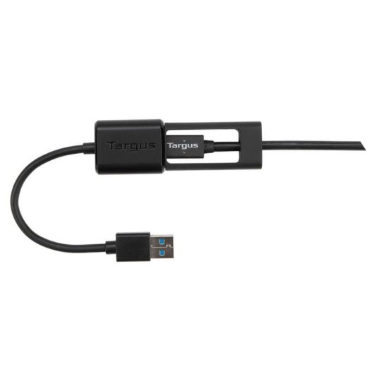 Câble USB Targus ACC110401GLX 0,1 m USB A vers USB C Noir