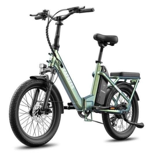 Bicicleta Eléctrica Plegable Fafrees F20 Flex 250W 36V 25Ah Verde Morado