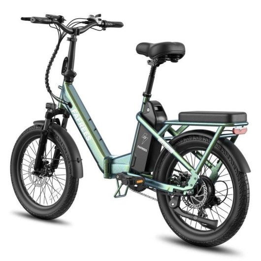 Bicicleta Eléctrica Plegable Fafrees F20 Flex 250W 36V 25Ah Verde Morado