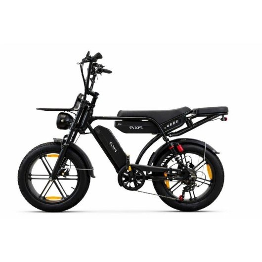 Bicicleta Elétrica Pixar M9 - Motor 250W Bateria 48V 35Ah Freios Hidráulicos Preto