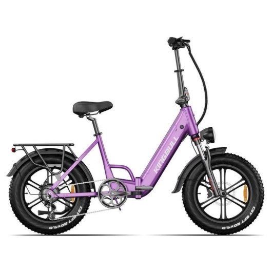 Bicicleta Elétrica Maxturn Literider 2.0 500W 48V 13.5Ah 20 Polegadas Freios a Disco Hidráulicos Roxo