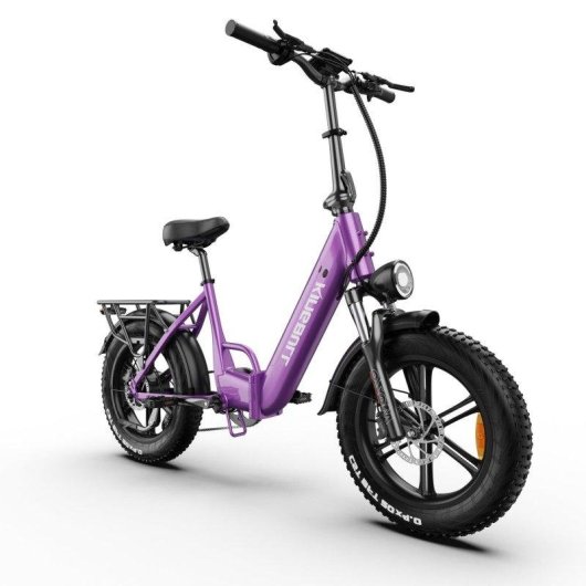Bicicleta Elétrica Maxturn Literider 2.0 500W 48V 13.5Ah 20 Polegadas Freios a Disco Hidráulicos Roxo